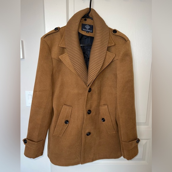 UNISEX DRESSY TAN COAT - Picture 6 of 6